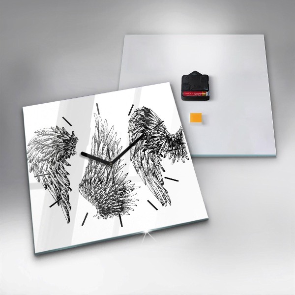Zegar na ścianę kwadratowy Skrzydła anioła