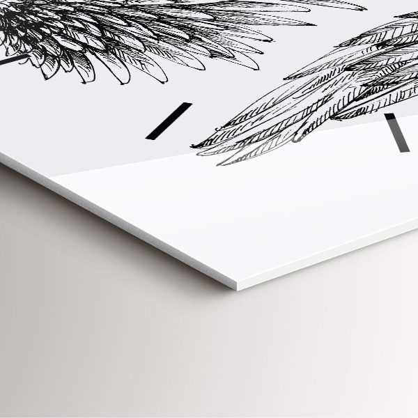 Zegar na ścianę kwadratowy Skrzydła anioła