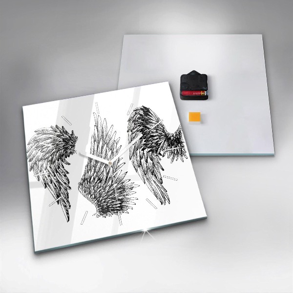 Zegar na ścianę kwadratowy Skrzydła anioła