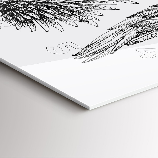 Zegar na ścianę kwadratowy Skrzydła anioła