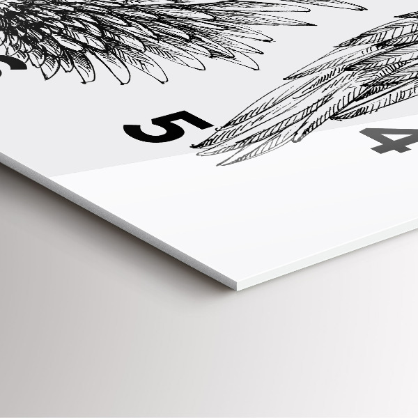 Zegar na ścianę kwadratowy Skrzydła anioła