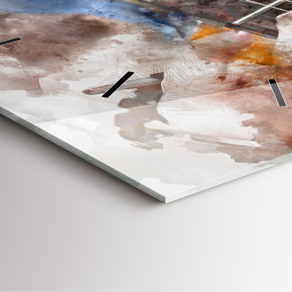 Zegar na ścianę kwadratowy Grafika gitary