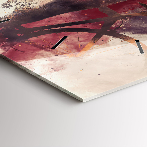 Zegar na ścianę kwadratowy Kobieta i rower