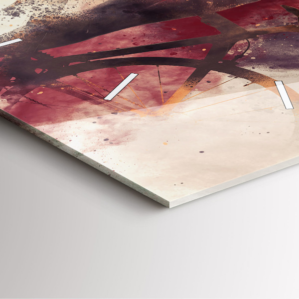 Zegar na ścianę kwadratowy Kobieta i rower