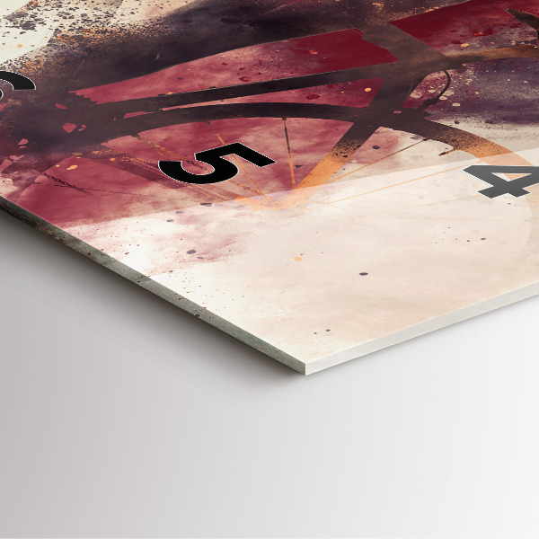 Zegar na ścianę kwadratowy Kobieta i rower