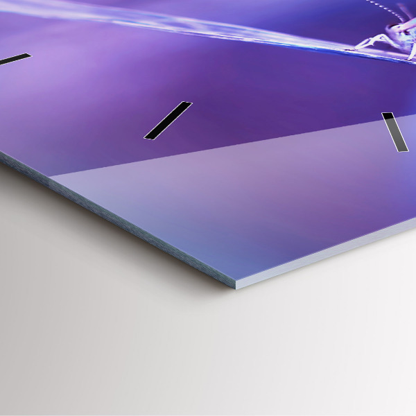 Zegar ścienny kwadratowy Motyl na trawie