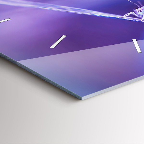 Zegar ścienny kwadratowy Motyl na trawie