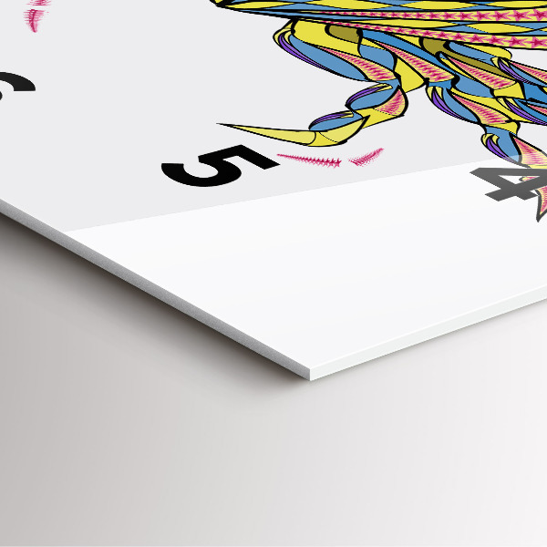 Zegar ścienny kwadratowy Krab etniczny