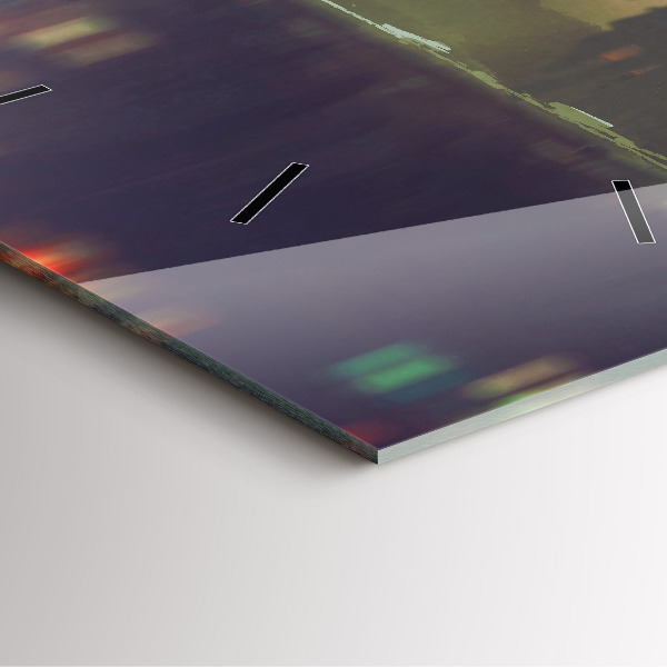 Zegar ścienny kwadratowy Ludzie z parasolami