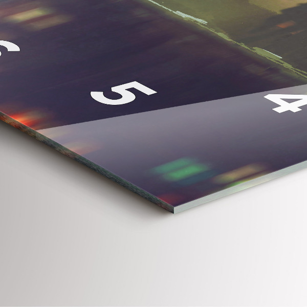 Zegar ścienny kwadratowy Ludzie z parasolami