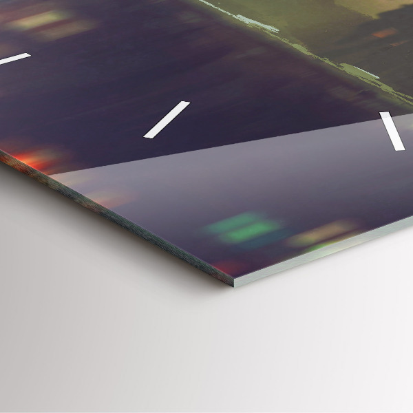 Zegar ścienny kwadratowy Ludzie z parasolami