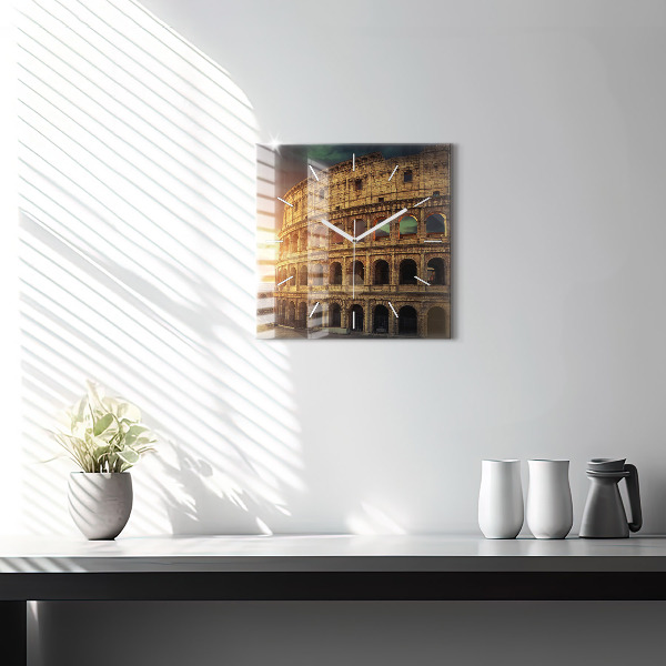 Zegar ścienny kwadratowy Rzymskie Koloseum