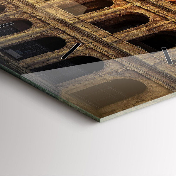 Zegar ścienny kwadratowy Rzymskie Koloseum