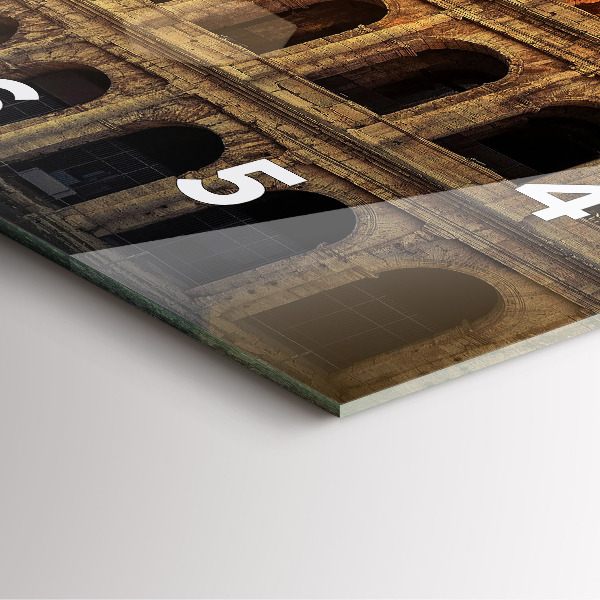 Zegar ścienny kwadratowy Rzymskie Koloseum