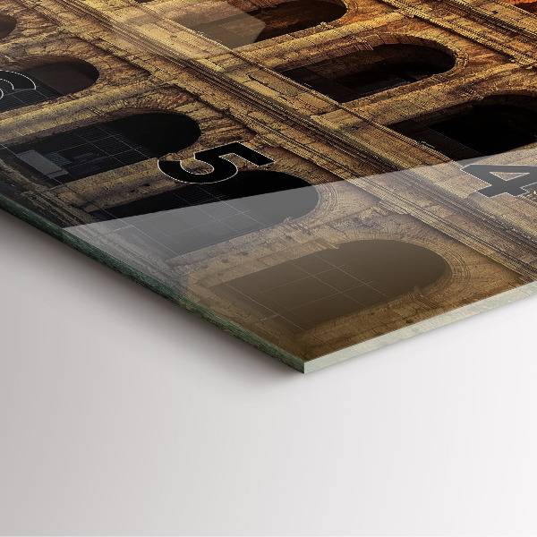 Zegar ścienny kwadratowy Rzymskie Koloseum