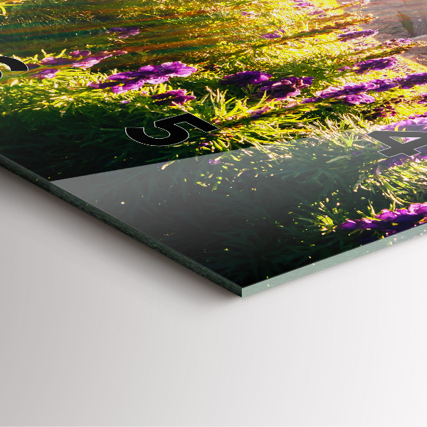 Zegar ścienny kwadratowy Łąka Lawenda