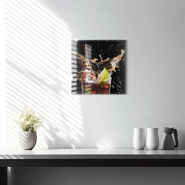 Kwadratowy zegar Drink z lodem