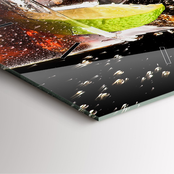 Kwadratowy zegar Drink z lodem