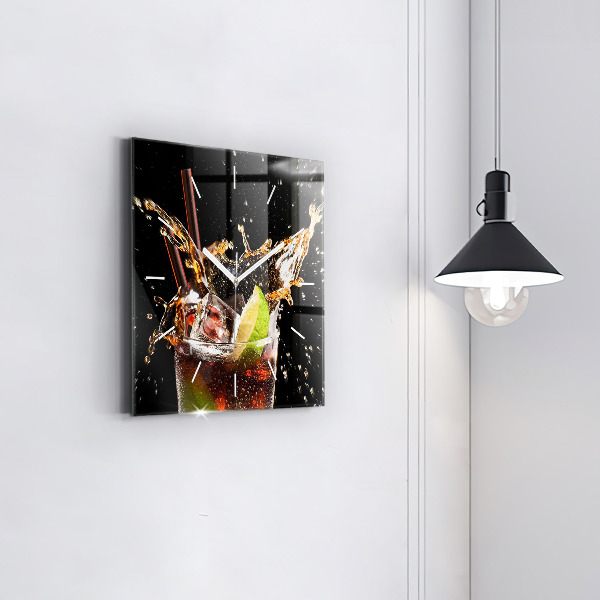 Kwadratowy zegar Drink z lodem