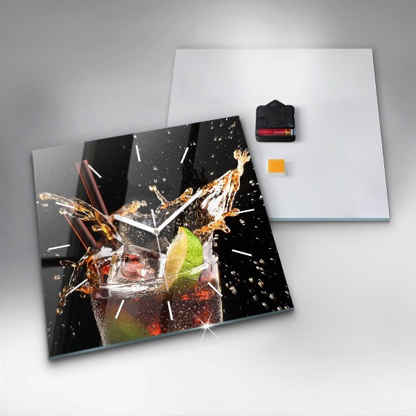 Kwadratowy zegar Drink z lodem