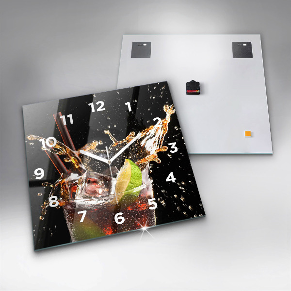 Kwadratowy zegar Drink z lodem