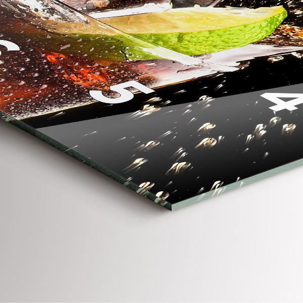 Kwadratowy zegar Drink z lodem