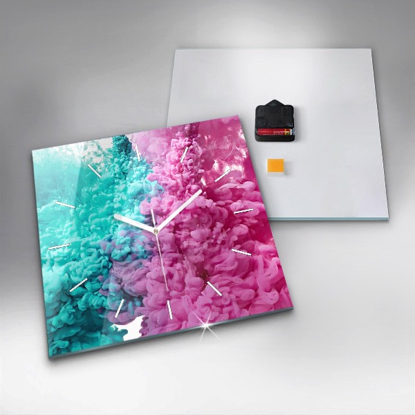 Zegar ścienny kwadratowy Sztuka nowoczesna – plamy