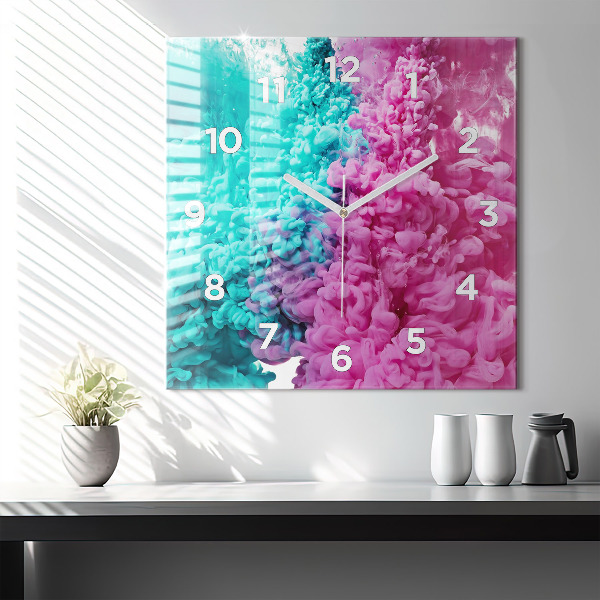 Zegar ścienny kwadratowy Sztuka nowoczesna – plamy
