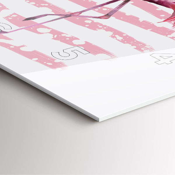 Zegar ścienny kwadratowy Grafika flaminga