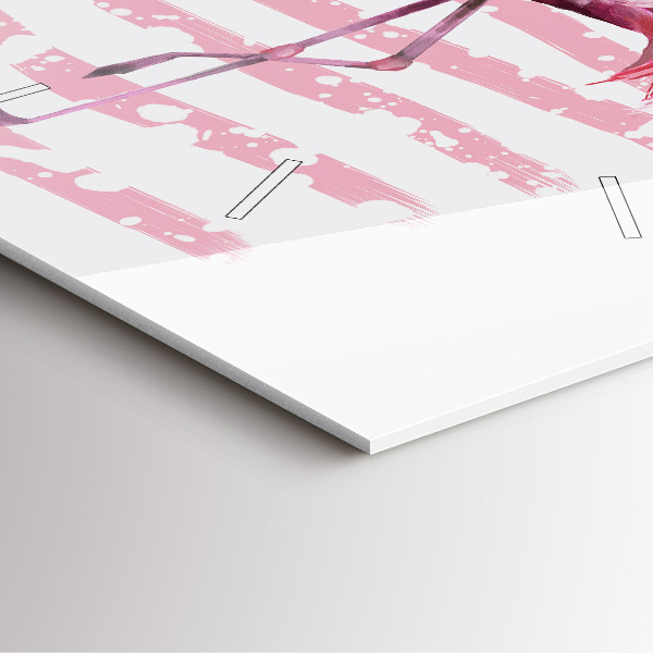 Zegar ścienny kwadratowy Grafika flaminga