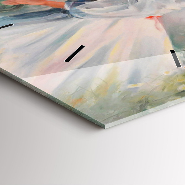 Zegar ścienny kwadratowy Piękna kobieta z koniem