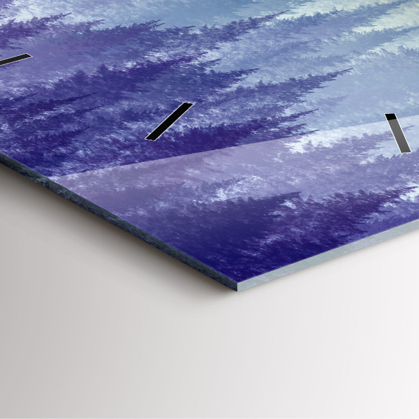 Zegar ścienny kwadratowy Las we mgle