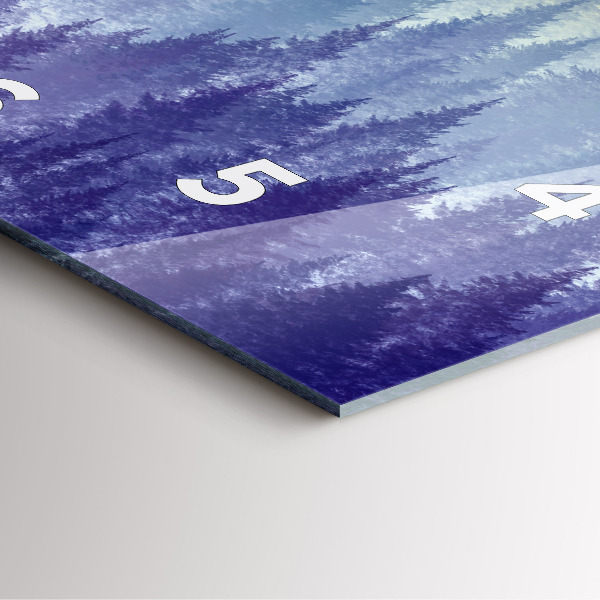 Zegar ścienny kwadratowy Las we mgle