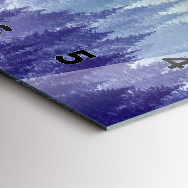 Zegar ścienny kwadratowy Las we mgle