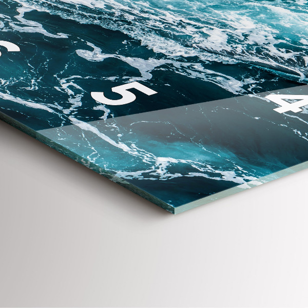 Zegar ścienny kwadratowy Wirujące spienione fale