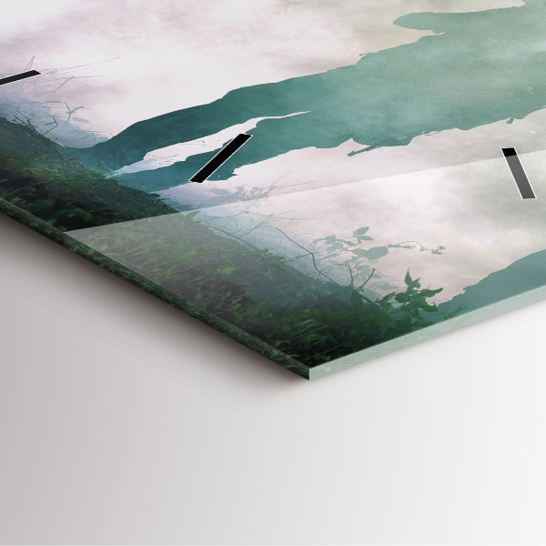 Zegar ścienny kwadratowy Wojsko w lesie żołnierze