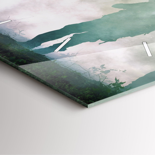 Zegar ścienny kwadratowy Wojsko w lesie żołnierze