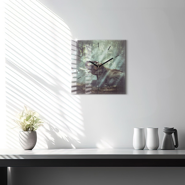 Zegar ścienny kwadratowy Chłopczyk czyta książkę