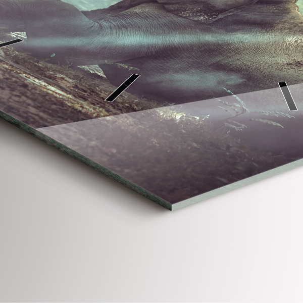 Zegar ścienny kwadratowy Chłopczyk czyta książkę