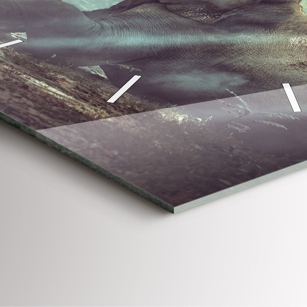 Zegar ścienny kwadratowy Chłopczyk czyta książkę