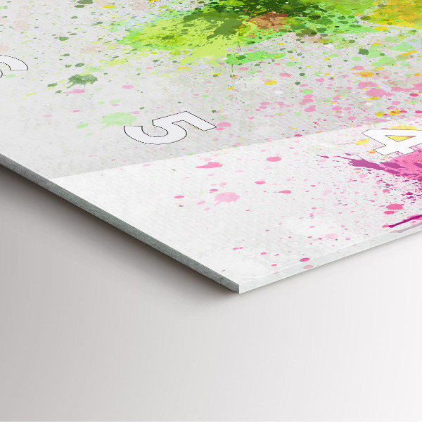 Kwadratowy zegar Mapa świata na papierze