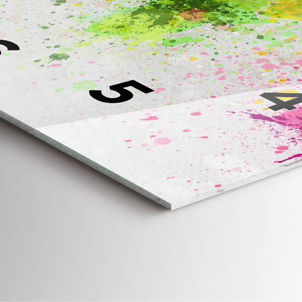 Kwadratowy zegar Mapa świata na papierze