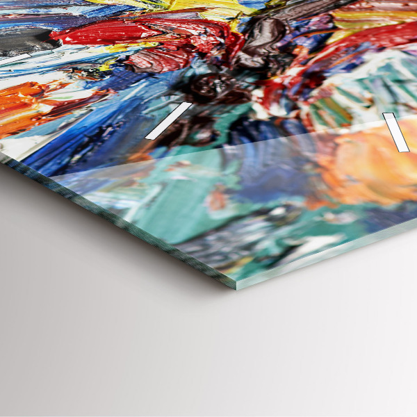 Kwadratowy zegar Fragment sztuki olejnej