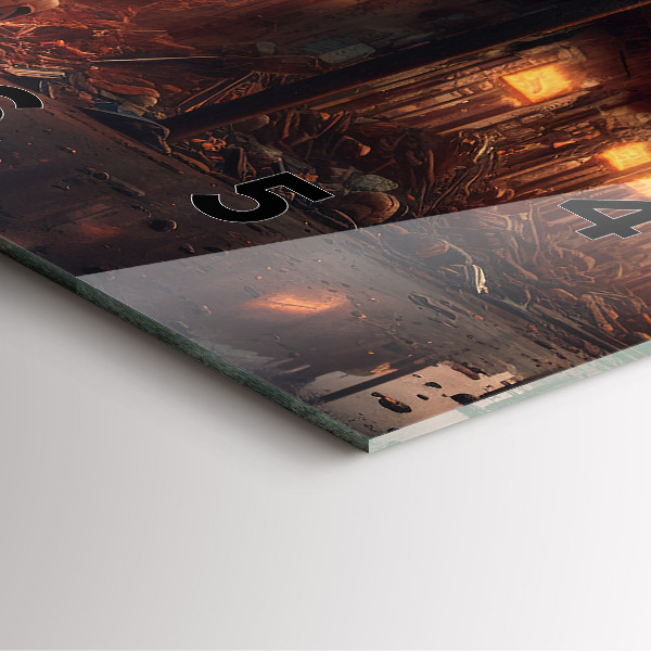 Zegar ścienny kwadratowy Apokaliptyczny budynek