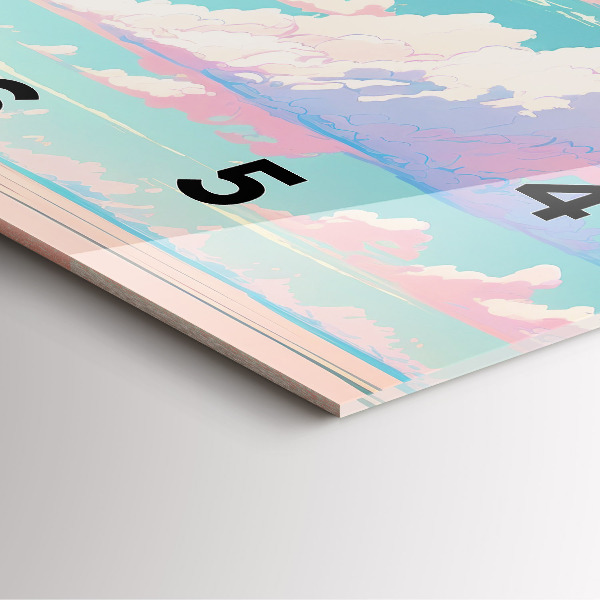 Zegar ścienny kwadratowy Pastelowy kolor nieba