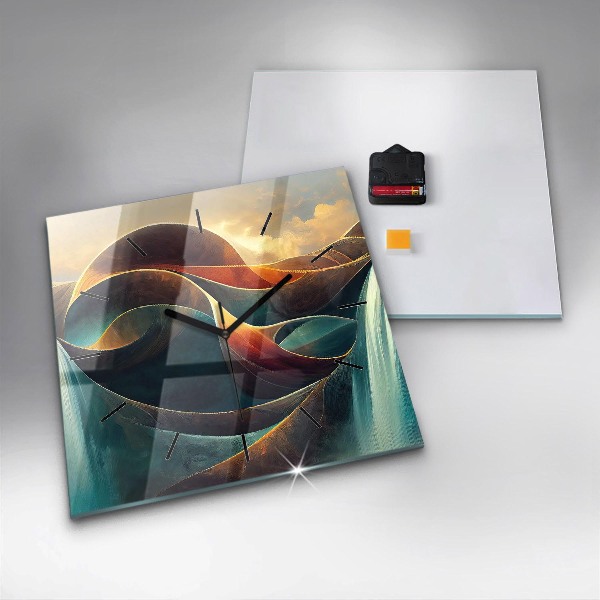 Zegar ścienny kwadratowy Płynący wodospad