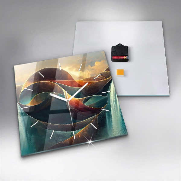 Zegar ścienny kwadratowy Płynący wodospad