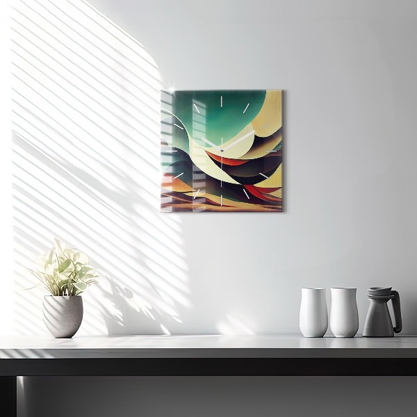 Zegar ścienny kwadratowy Linie abstrakcyjne tło