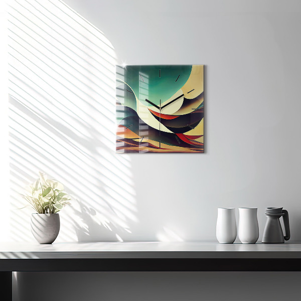 Zegar ścienny kwadratowy Linie abstrakcyjne tło