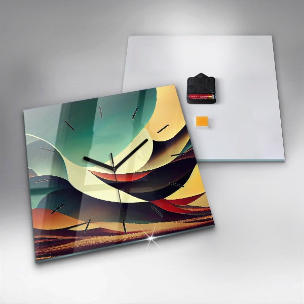 Zegar ścienny kwadratowy Linie abstrakcyjne tło